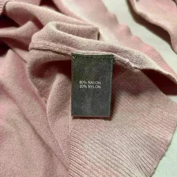 MARLED Embroidered Love Lightweight Long Sleeve Pink Sweater Top Women Medium - Picture 7 of 12